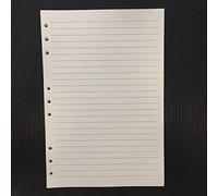 Chris.W 80 Sheets B5 Size Lined 9-Holes Traveler's Notebook Planner Filler Papers/Journal Dairy Inserts Refills/Loose-leaf Binder Paper, Beige Color, 10.5"(Ruled)