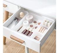 Chris.W Clear Plastic Drawer Organizer Tray for Vanity Cabinet, Set of 5 Storage Tray for Makeup, Kitchen Utensils, Jewelries, Medicine, Pens, and Gadgets