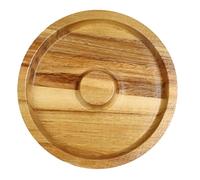 Chris.W Wood Margarita Salt Rimmer Cocktail Rimmer Glass Bar Sugar Salt Rimmer Plate for Wide Glasses Bloody Marys Party Supplies(6.3inch)