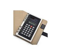 Chris-Wang Portable Pocket 6-Hole Solar Power Calculator Ruler for Universal A5/A6/B5 Binder Planner/Notebook/Personal Organizer/Planner