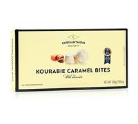 Chrisanthidis Delights Greek Kourabie Shortbread Caramel Bites with Almonds - Pack of 2 × 200g (Total: 400g)