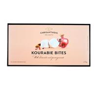 Chrisanthidis Delights Kourabie Bites with Almonds and Pomegranate - Traditional Greek Shortbread Biscuits - No Added Preservatives - 270g
