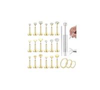 Chriscoco 18G Surgical Steel Labret Piercing Jewellery Internally Threaded Flat Back Earrings Nose Studs Helix Tragus Earrings Hoop Earring Lip Medusa Conch Tragus Helix Piercing Jewellery Gold