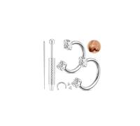 Chriscoco 2Pcs 16G G23 Titanium Gold Horseshoe Nose Rings Hoop for Women