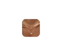 Chriscoco 3Pcs Gold Initial Necklaces for Women Layered Heart Name Necklace 14K Gold Plated Heart Letter Pendant Personalised Necklace Stainless Steel Choker Chain Necklaces Jewellery for Girls-P