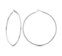 Chriscoco 925 Sterling Silver Hoops Earrings for Women Large Silver Hoop Earrings Set Lightweight Hypoallergenic Silver Big Hoop Earrings 20/30/40/50/60/70mm