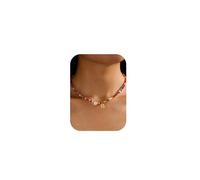 Chriscoco Colorful Beaded Initial Necklaces for Girls Women Handmade Choker Necklace with Heart Shells Cute Letter Necklace Gifts for Teenage Girls 13-15 Boho Kids Jewellery,S