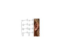 Chriscoco Surgical Steel Threadless Push-in Labret Piercing Jewelry - Flat Back Tragus, Helix, Medusa, Nose Studs 16G/18G/20G 6/7/8mm