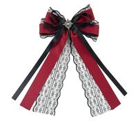 Chriseen Unique Butterfly Bows Hair Clip Accessory Fashion Hairpieces Polyester Hairpin Styling Tool for Various Hairstyles.Wine