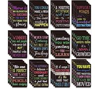 Chrisfall 48 Pieces Inspirational Notepads Mini Motivational Notebook Small Pocket Journal Notepads Inspiring Notebook for School Office Travel Present Supplies, 12 Styles (Classic Style,48 Pieces)