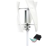 CHRISK 8000W Vertical Wind Turbine Generator 3 Blades 500RPM with MPPT Controller Residential Wind Turbine Kit for Home Factory Use,24v