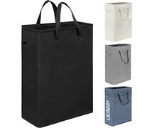 Chrislley Slim Laundry Basket Small Foldable Laundry Hamper Collapsible Washing basket Laundry Bin with Handle