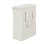 Chrislley Slim Laundry Basket with Lid 45L Tall Slim Laundry Hamper, Collapsible Tall Thin Storage Basket Bin for Clothes Washing Bedroom (Beige)