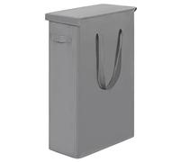 Chrislley Slim Laundry Basket with Lid 60L Tall Thin Laundry Hamper Breathable Collapsible Tall Slim Laundry Bags Big Storage Basket Bin for Clothes Washing Bedroom (Grey)