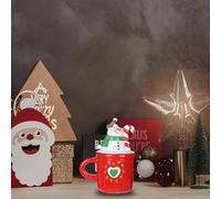Chrismas Decorations Christmas Mug Decorations Cute Cartoon Holiday Mugs Christmas Coffee Cup Santa Snowman Merry Table Xmas Decoration