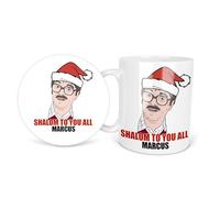 Chrismas Shalom Friday Wilson Night Jim Dinner Name Personalised Personalized Ceramic Coffee Mug 11oz Durham Tea Mug Gift Set Round Square Coaster Cup Handle Dishwasher Safe Custom Printed Design