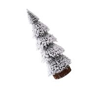 Chrismas Trees Desktop Ornaments Small Snow Pine Tree With Wooden Base Holiday Decoration Party Supplies Artificial Small Christmas Tree Snow Pine For Tabletop Decoration
