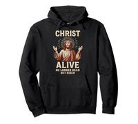 Christ Alive No Longer Dead But Risen Jesus Ressurection Art Pullover Hoodie