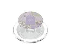 Christ Bible Verse 1 Chronicles 5:20 Purple Floral Collage PopSockets PopGrip for MagSafe
