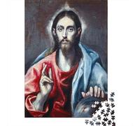 Christ Blessing 1000-Piece Jigsaw Puzzle for Adults, 38x26cm/1000pcs, Relaxing Screen-Free Hobby, Evening Leisure And Time at Home