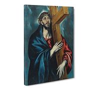 Christ Carrying The Cross By El Greco Canvas Print | Gallery Wrapped 30mm Frame Wall Art | 20x14 inches | Ready to Hang | Classic Religious Picture | Living Room Bedroom Lounge Office