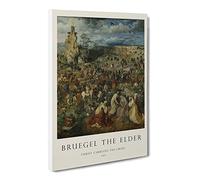 Christ Carrying The Cross By Pieter Bruegel The Elder Canvas Print | Gallery Wrapped 30mm Frame Wall Art | 20x14 inches | Ready to Hang | Classic Religious Picture | Living Room Bedroom Lounge Office