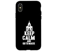 Christ Catholicism Church Christianity Keep Calm Go To Mass Case for iPhone X/XS