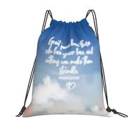 Christ Christianity Jesus Drawstring Backpack Scratch Gym Sack Foldable String Bag For Beach Outside School 39X46Cm