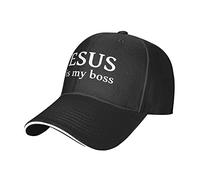 Christ Christianty Jesus is My Boss Snapback Cool Mens Baseball Cap Sun Protection Dad Hat for Sports Running Fitness