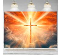 Christ Cross Backdrop Banner Lord Church Event Photography Background Religious Belief Decorations 240X180cm