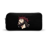 Christ Crrown of Thorns Pencil Case Large Capacity Pen Pouch Bag Stationery Organizer Makeup Bag