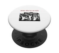 Christ Died For Our Sins (Jesus on Cross Graphic) PopSockets Adhesive PopGrip