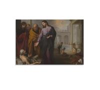 Christ Healing The Paralytic at The Pool of Bethesda Bartolome Esteban Murillo Poster Artworks Picture Print Poster Wall Art Painting Canvas Decor Home Posters 24x36inch(60x90cm)