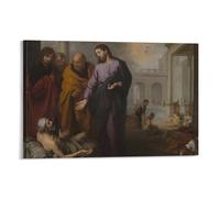Christ Healing The Paralytic at The Pool of Bethesda Bartolome Esteban Murillo Poster Wall Art Poster Prints Home Decor Picture Canvas Painting Posters 12x18inch(30x45cm)