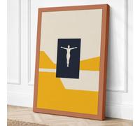 Christ in Geometry Minimalist Canvas Wall Art Print 18x12 Inch (46 x 30 cm)
