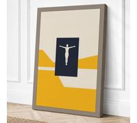 Christ in Geometry Minimalist Canvas Wall Art Print 30x20 Inch (76 x 51 cm)