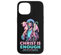 Christ Is Enough Christian Good Shepherd Jesus Modern Pastel Case for iPhone 15
