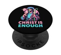 Christ Is Enough Christian Good Shepherd Jesus Modern Pastel PopSockets Adhesive PopGrip