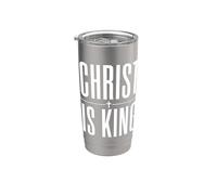 Christ is King Bold Christian Faith Statement Jesus Stainless Steel Insulated Tumbler