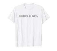 Christ is King Christian Faith Apparel Value Graphic T-Shirt, Men, White, S