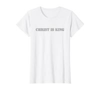 Christ is King Christian Faith Apparel Value Graphic T-Shirt, Women, White, S