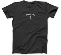 Christ is King Christian Faith Believer Who Loves Jesus T-Shirt for Men Women Black (Black,M)