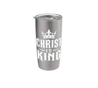 Christ is King Crown Christian Faith Bold Statement Stainless Steel Insulated Tumbler