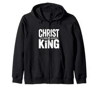 Christ is King Faithful Believer Christian Zip Hoodie