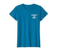 Christ is King Jesus is King Christianity T-Shirt, Women, Sapphire Blue, X-Small