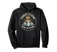 Christ Is King King of Glory Psalm 24:10 Christian Emblem Pullover Hoodie