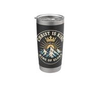 Christ is King King of Glory Psalm 24:10 Christian Emblem Stainless Steel Insulated Tumbler
