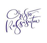 Christ is Risen Christian Lettering Cristo ressuscitou Portuguese Vinyl Wall Decals 50.4x70.4cm Do not Damage The Wall Surface DarkBlue