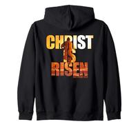 Christ is Risen - Matthew 28:6 Jesus Epic Resurrection Faith Zip Hoodie