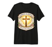 Christ is Risen Truly He is Risen Christian Easter Womens Premium T-Shirt